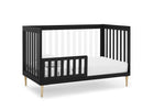 Midnight Grey with Natural (1372) 11-Austin Acrylic 4-in-1 Convertible Crib