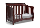 Wooden crib with a gray cushion on a white background 25-Bentley 'S' Series 4-in-1 Crib