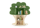 Natural with Green (790) 6-Tree Bookcase