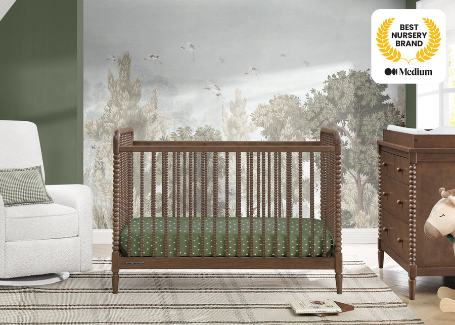 Teak Brown (1526) 16-Saint 4-in-1 Convertible Crib