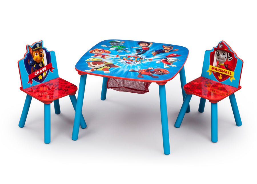 Paw Patrol (1121) 2-PAW Patrol 4-Piece Playroom Set - Includes Table with 2 Chairs and Deluxe Toy Box