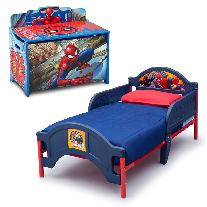 Spider-Man (1163) 1-Marvel Spider-Man 2-Piece Toddler Bedroom Set - Includes Toddler Bed and Deluxe Toy Box