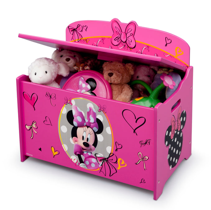 Minnie Fashion (1061) 3-Disney Minnie Mouse 2-Piece Toddler Bedroom Set - Includes Toddler Bed and Deluxe Toy Box