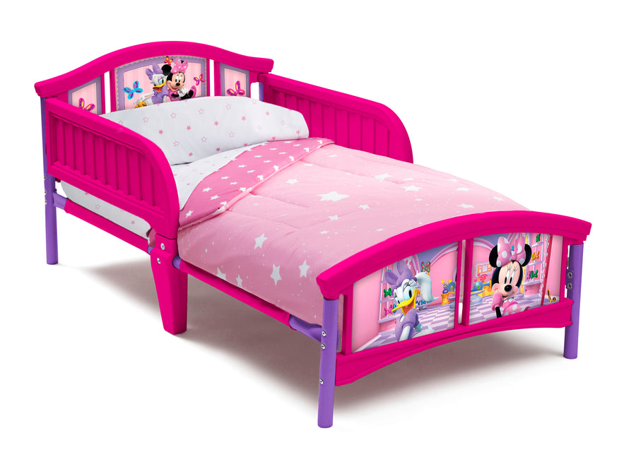Minnie Fashion (1061) 2-Disney Minnie Mouse 2-Piece Toddler Bedroom Set - Includes Toddler Bed and Deluxe Toy Box