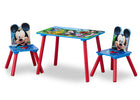 Mickey (1051) 3-Disney Mickey Mouse 5-Piece Toddler Bedroom Set - Includes Toddler Sleep and Play Bed, Table with 2 Chairs and 6 Bin Design and Store Toy Organizer
