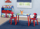 Spider-Man (1164) 1-Spidey and His Amazing Friends 4-Piece Toddler Playroom Set – Includes Play Table and 6 Bin Toy Organizer