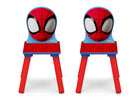 Spider-Man (1164) 8-Spidey and His Amazing Friends 4-Piece Toddler Playroom Set – Includes Play Table and 6 Bin Toy Organizer