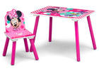 Minnie Mouse (1063) 5-Minnie Mouse 4-Piece Toddler Room-in-a-Box Set – Includes Sleep and Play Toddler Bed, Table, 1 Chair and Toy Box