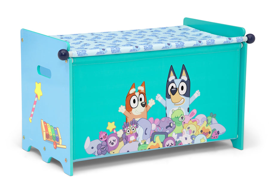 Bluey (1077) 3-Bluey Toy Box with Retractable Fabric Top