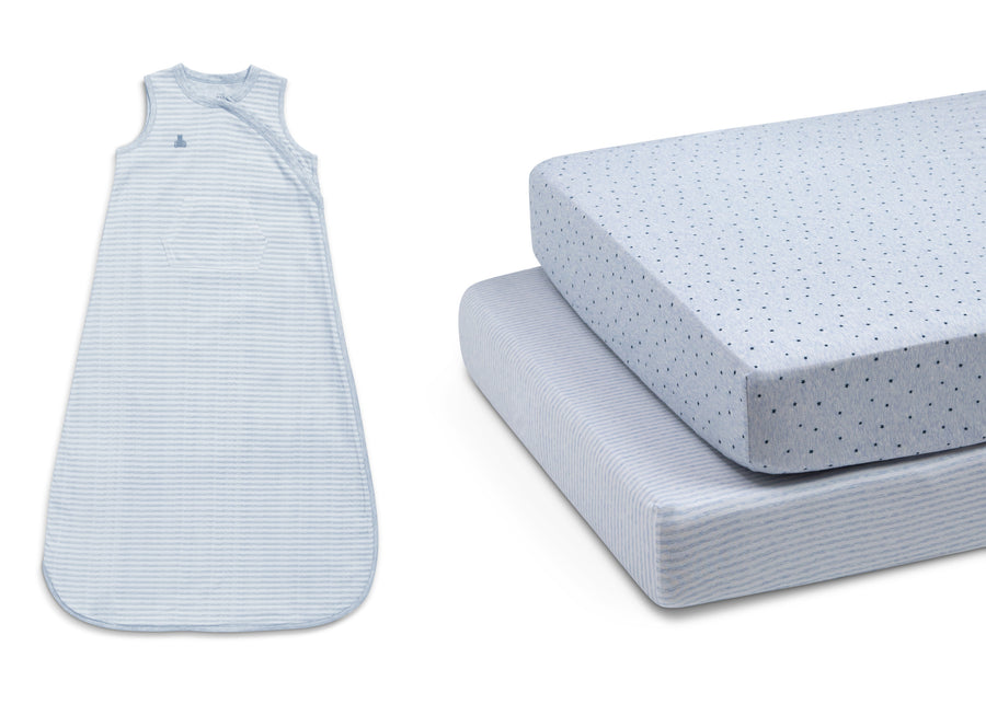 Blue (1677) 11-3-Piece Bedding & Sleep Sack Bundle