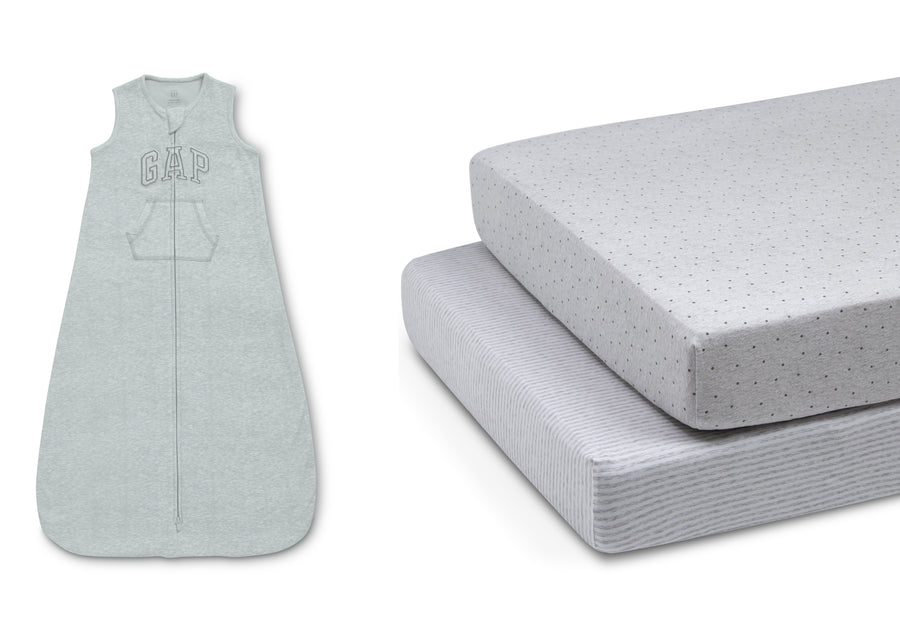 Grey (1679) 1-3-Piece Bedding & Sleep Sack Bundle