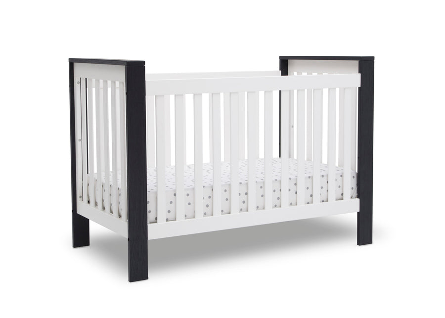 Bianca White with Textured Midnight Grey (181) 4-Miles 4-in-1 Convertible Crib