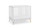 Bianca White with Natural (123) 26-Essex Convertible Mini Baby Crib with 2.75-Inch Mattress, Greenguard Gold Certified