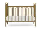 Wooden crib with a white mattress on a white background 37-Darcy 4-in-1 Convertible Metal Crib