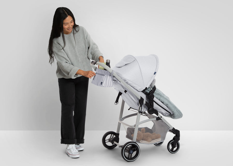 Grey Stripes (2359) 26-babyGap Classic Parent Organizer for Single Stroller