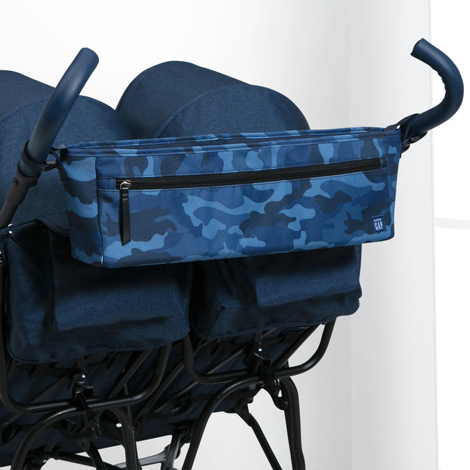 A1969 2357 GAP Double Parent Organizer blue camo lifestyle 02 24-babyGap Classic Parent Organizer for Double Stroller