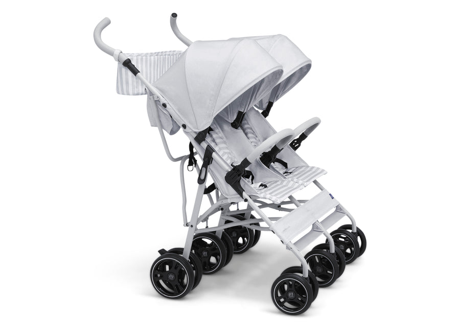 Grey Stripes (2359) 27-babyGap Classic Parent Organizer for Double Stroller