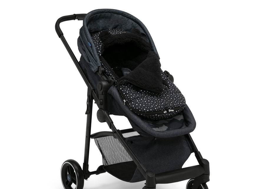 Black with White Stars (2437) 18-babyGap Infant Stroller Footmuff
