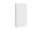 A white textured mattress or mattress topper shown upright against a plain white background. 13-FreshStart Dual Sided 5