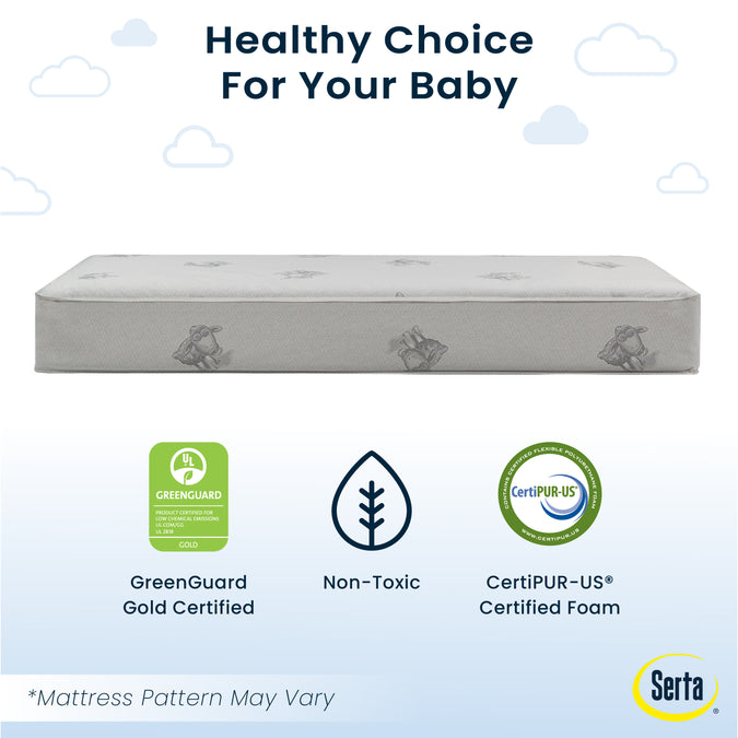 No Color (NO) 3-Serta Perfect Start Deluxe Limited Dual Sided Baby Crib Mattress and Toddler Mattress