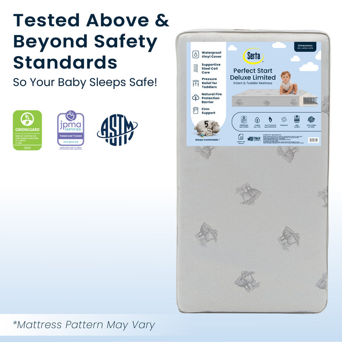 No Color (NO) 5-Serta Perfect Start Deluxe Limited Dual Sided Baby Crib Mattress and Toddler Mattress