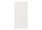 A white textured rectangular mat with a uniform raised circular pattern, shown against a plain white background. 10-Eco-Cool Cooling Crib Mattress Protector