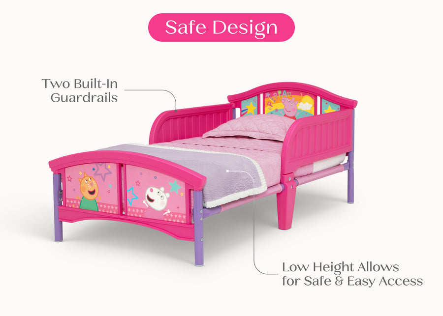 Peppa Pig (1627) 3-Peppa Pig Big Adventures Plastic Toddler Bed