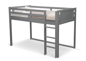 Cool Grey (1216) 4-Twin Loft Bed with Guardrail and Ladder