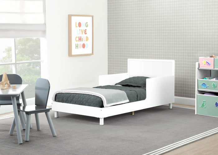 Dreamer Toddler Bed (Choose from Dinosaur or Rainbow Headboard Stickers)Bianca White (1650)