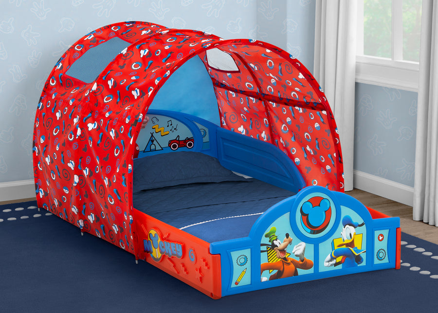 Mickey Hot Dog (1054) 1-Mickey Mouse Sleep and Play Toddler Bed with Tent