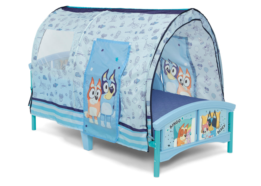 Bluey (1077) 2-Bluey Plastic Toddler Bed with Tent