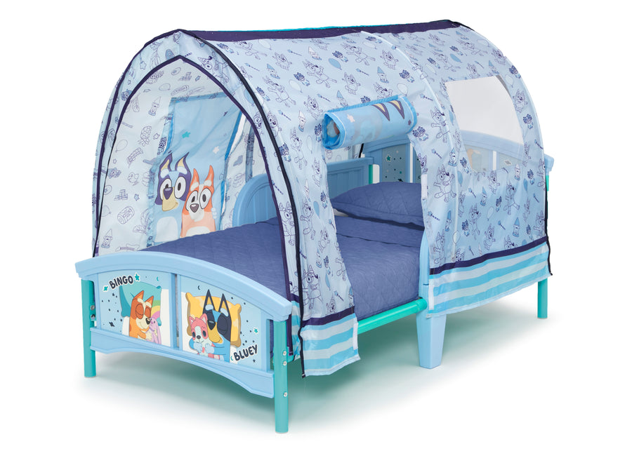 Bluey (1077) 3-Bluey Plastic Toddler Bed with Tent