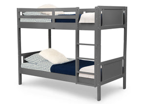 DCB: Cool Grey (1216) 9-Convertible Twin Bunk Bed with Ladder and Guardrails