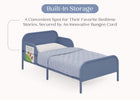 Blue (1674) 26-Magic Magnet Toddler Bed with Customizable Magnets & Built-In Book Storage