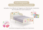 Oatmeal (1687) 10-Magic Magnet Toddler Bed with Customizable Magnets & Built-In Book Storage