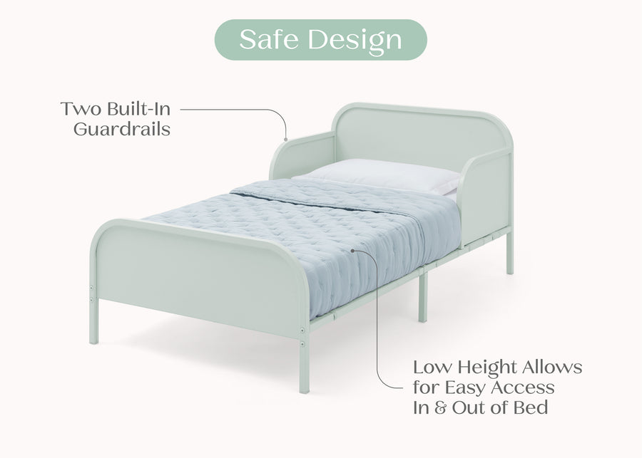 Sage (1699) 3-Magic Magnet Toddler Bed with Customizable Magnets & Built-In Book Storage