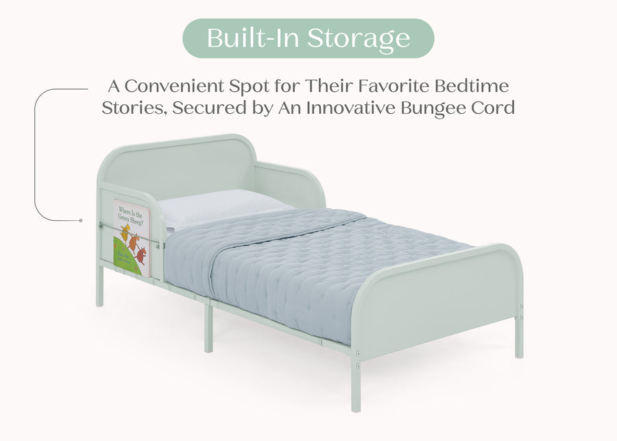 Sage (1699) 6-Magic Magnet Toddler Bed with Customizable Magnets & Built-In Book Storage