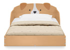 Puppy (1239) 2-Puppy Wood Floor Toddler Bed with Reusable Stickers