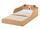 Puppy (1239) 3-Puppy Wood Floor Toddler Bed with Reusable Stickers