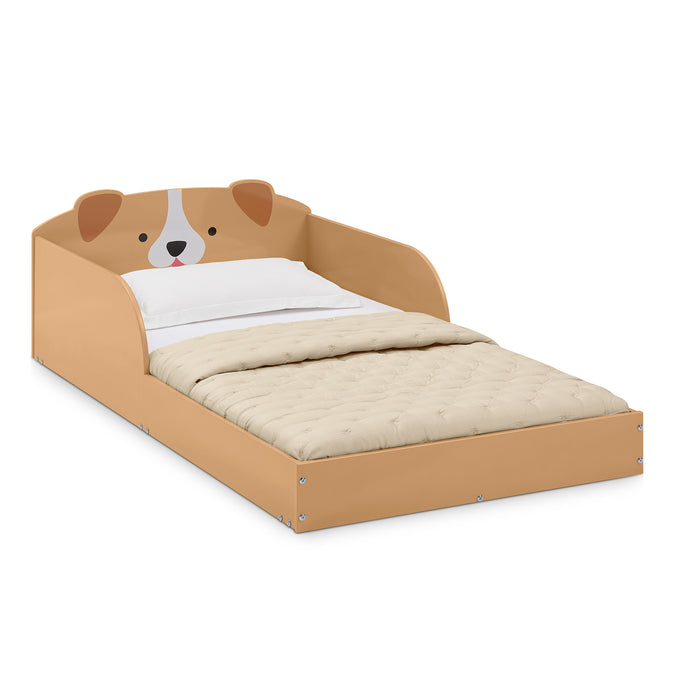 DCB: Puppy (1239) 6-Puppy Wood Floor Toddler Bed with Reusable Stickers