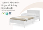 White Oxford Stripes (1726) 20-Cora Wood Twin Bed with Removable Guardrails