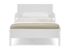White Oxford Stripes (1726) 22-Cora Wood Twin Bed with Removable Guardrails