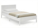 White Oxford Stripes (1726) 21-Cora Wood Twin Bed with Removable Guardrails