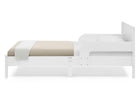 White Oxford Stripes (1726) 24-Cora Wood Twin Bed with Removable Guardrails