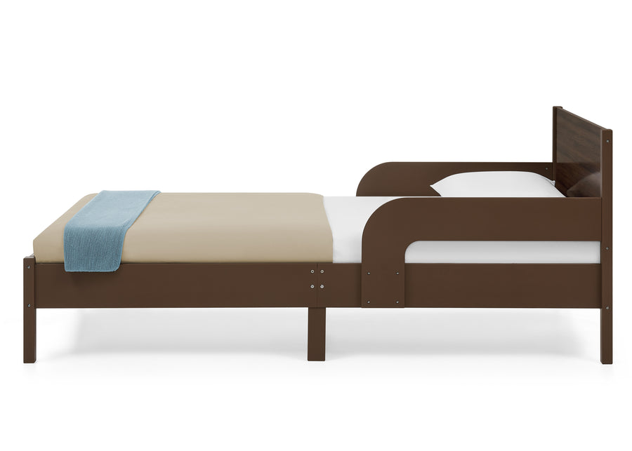 Brown (1728) 48-Cora Wood Twin Bed with Removable Guardrails
