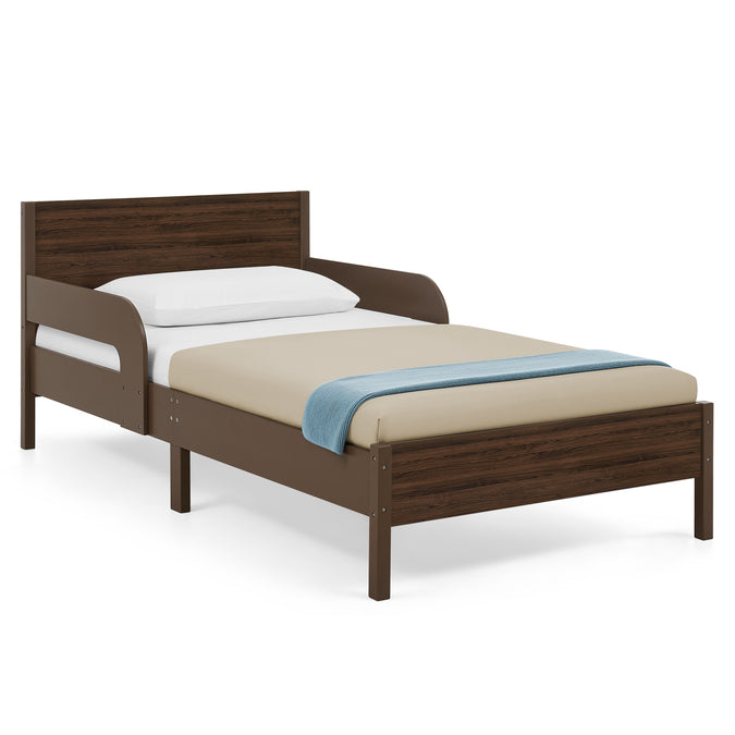 DCB: Brown (1728) 49-Cora Wood Twin Bed with Removable Guardrails