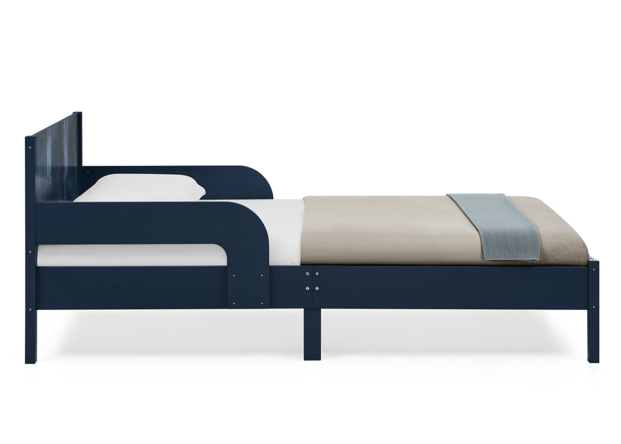 Navy (1729) 59-Cora Wood Twin Bed with Removable Guardrails