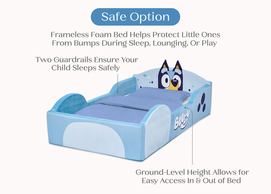 Bluey (1077) 2-Bluey Foam Frame Toddler Bed