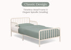 Oatmeal (1687) 3-Finley Metal Toddler Bed with Spindles