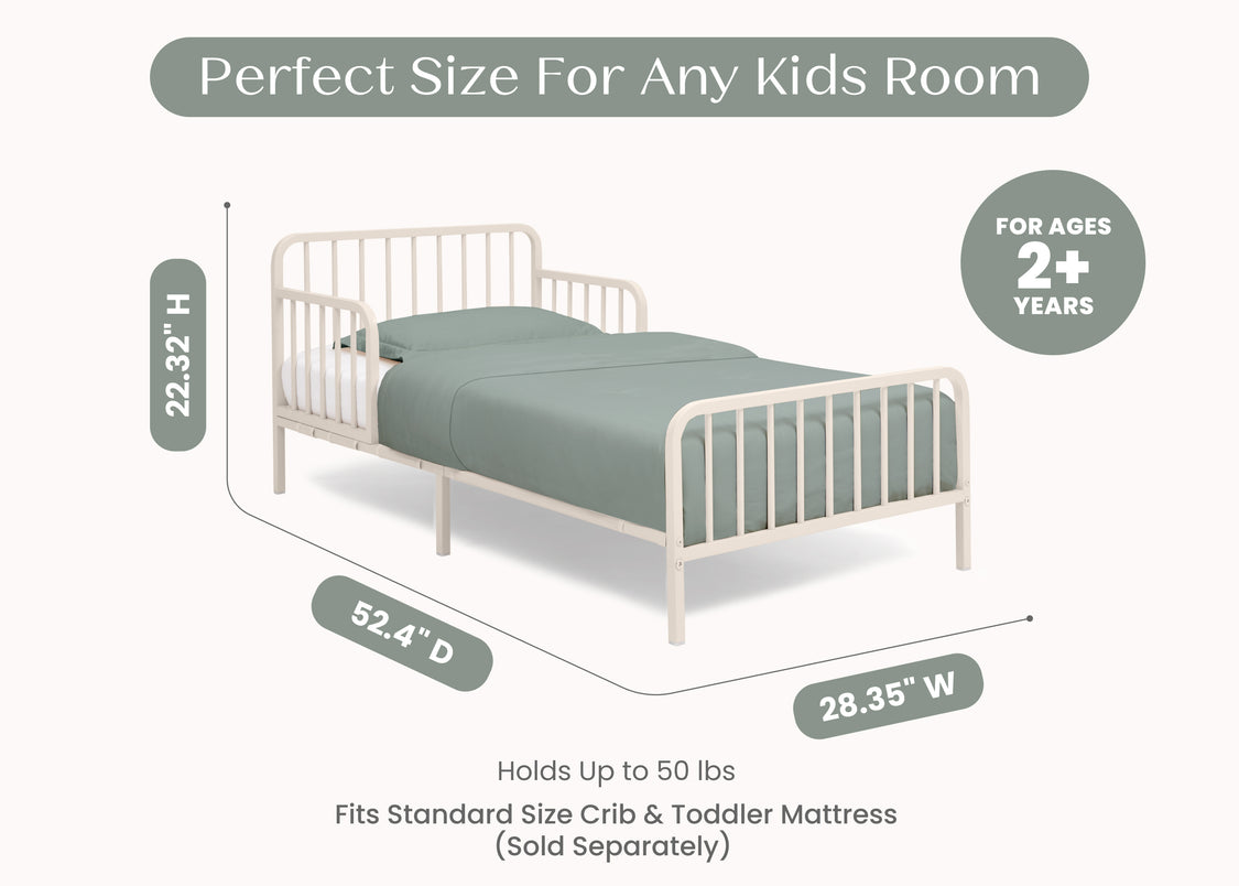 Finley Metal Toddler Bed with Spindles